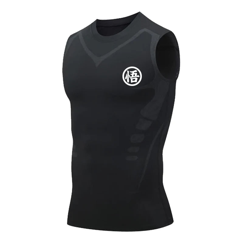 Camiseta de compresión sin mangas - Dragón