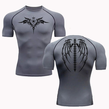 Compression shirt - Wings of the demon