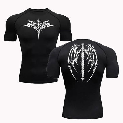 Compression shirt - Wings of the demon